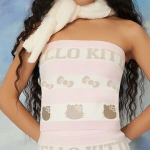 NEW Hello Kitty x F21 Knit Sweater Tube Top Size S